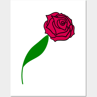 Red Rose Posters and Art